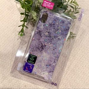 NEW Glittery IPhone XR Case Purple Rainbow Marbled